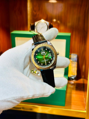 ROLEX LEATHER STRIPS WATCH