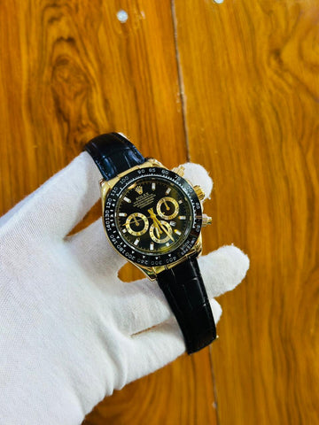 ROLEX LEATHER STRIP WATCH